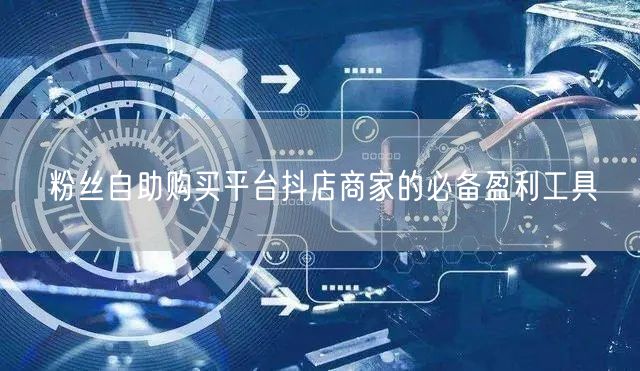 粉丝自助购买平台抖店商家的必备盈利工具